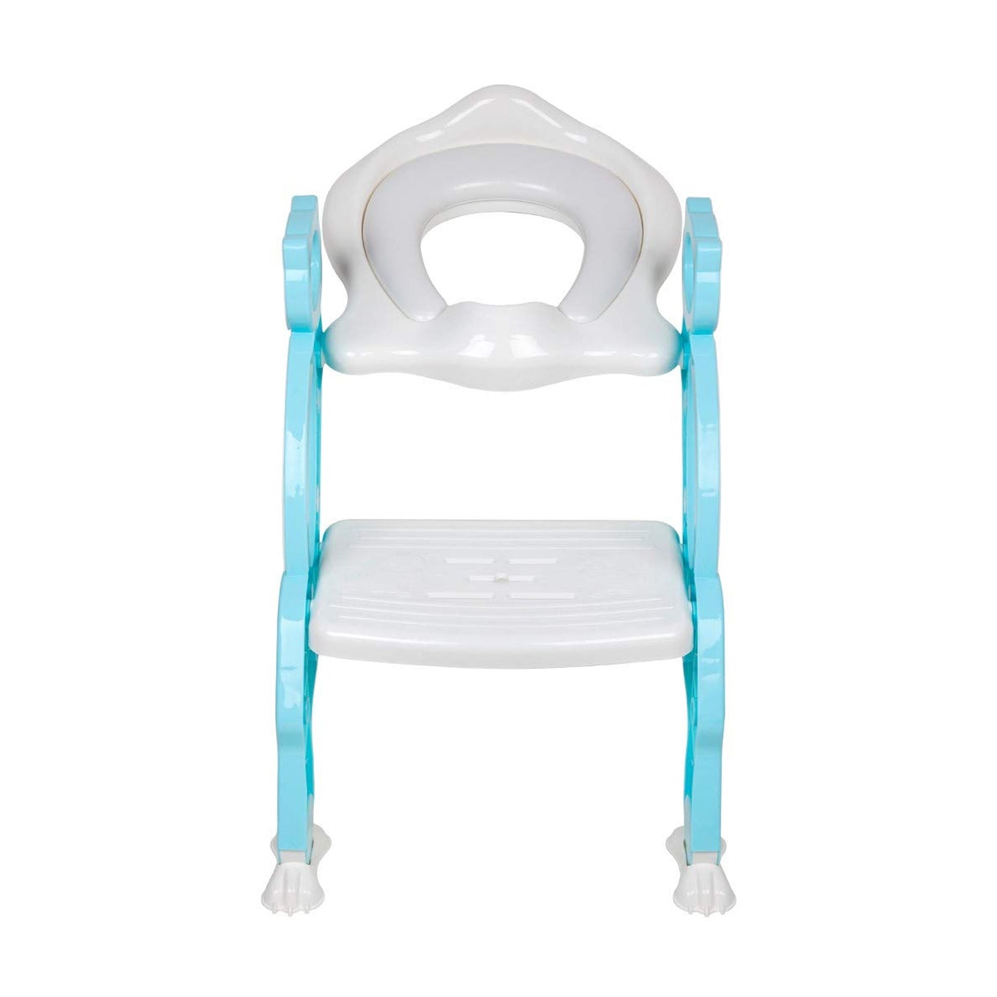2 In 1 Potty Training Toilet Seat With Step Stool Ladder For Boy And Girl Baby Toddler Kid Childrens Toilet Training Seat Chair With Soft Padded Seat And Sturdy Non-Slip Wide Step Make Potty Easier For Your Kids (Multi-Color)