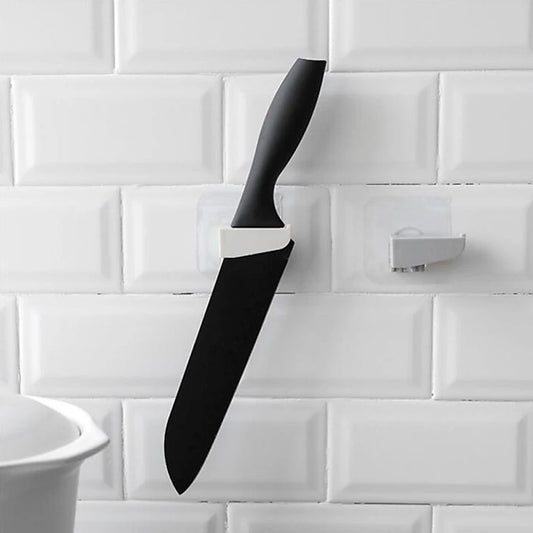 Punch-Free Wall Hanging Knife Holder  Stand Knife Holder Kitchen Supplies Tool Holder Insert Knife Shelf Storage Rack (1 Pc )