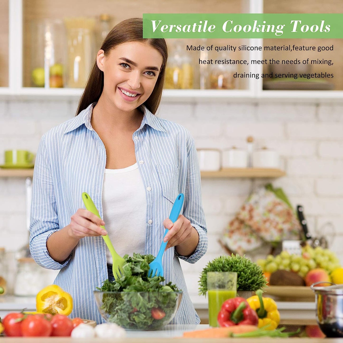 Silicone Cooking Cookware Heat-Resistant Kitchen Utensils Cookware Kitchenware (27Cm)