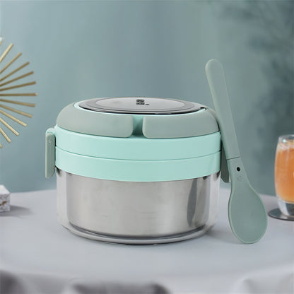 Ganesh Tiara 400Ml Stainless Steel Insulated Lunch Box With Leakproof Lid  Folding Spoon