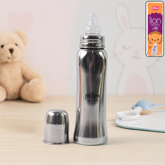 Supermom Lion Stainless Steel Feeding Bottle  250Ml