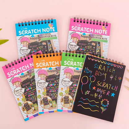 Crafts Rainbow Art Scratch Paper Book Sheets 10 Page  ( Pack Of 1 )