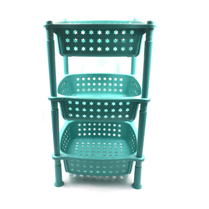 3 Layer Squre Kitchen Trolley Basket