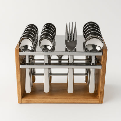 Apexpremium Stainless Steel Cutlery Set (24 Pc)