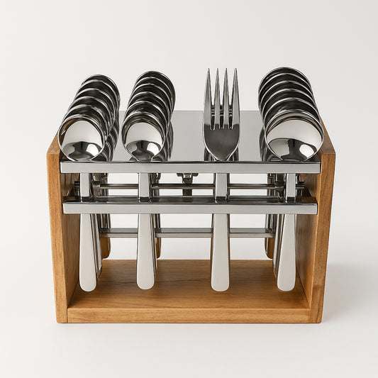 Apexpremium Stainless Steel Cutlery Set (24 Pc)