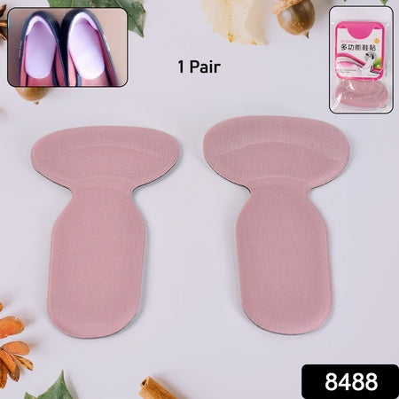 2 In1 T Shaped Silicone Self Adhesive Shoe Heel Pads Insoles (1 Pair)