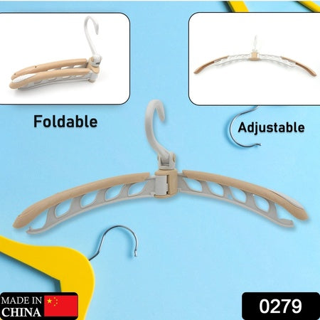 Portable Folding 360 Degree Rotating Clothes Hangers Travel Foldable  Adjustable Accessories Foldable Clothes Hangers Drying Rack For Travel (1 Pc)