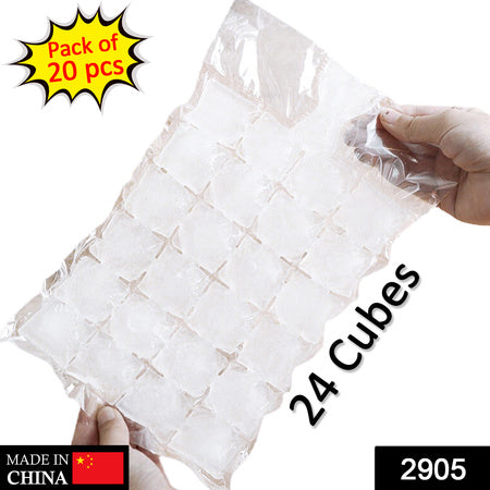 Disposable Ice Cube Bags Stackable Easy Release Ice Cube Mold Trays Self-Seal Freezing Makercold Ice Pack Cooler Bag For Cocktail Food Wine