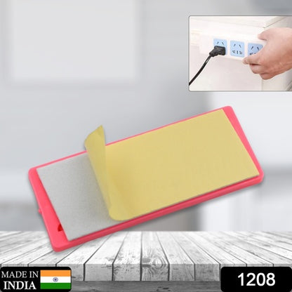 Self Adhesive No Hole Wall Mount Reusable Non Residue Plug Organizer  For Home Office  Multiuse Device