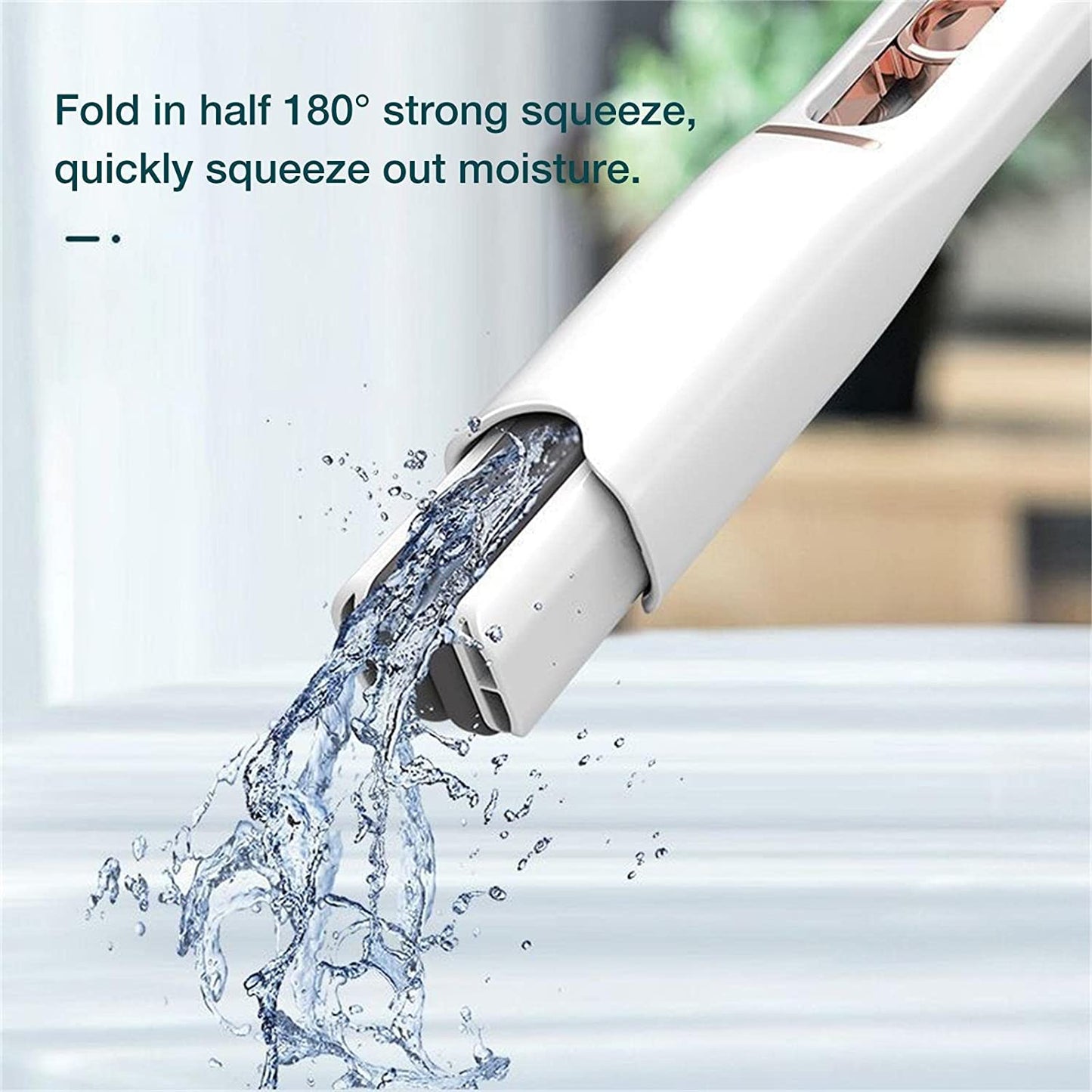 Portable Self-Squeeze Short Mop Mini Hand Wash-Free Strong Absorbent Mop With 1 Cotton Head Cleaning Sponge For Bathroom Kitchens Table