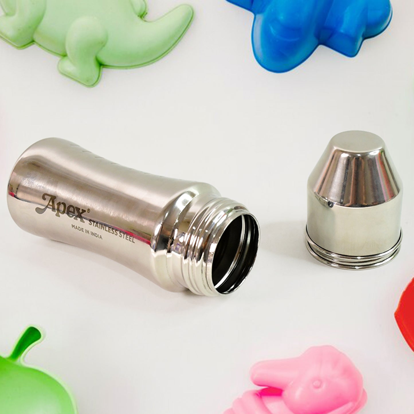Apexstainless Steel Little Champ Baby Feeding Bottle  (250 Ml)