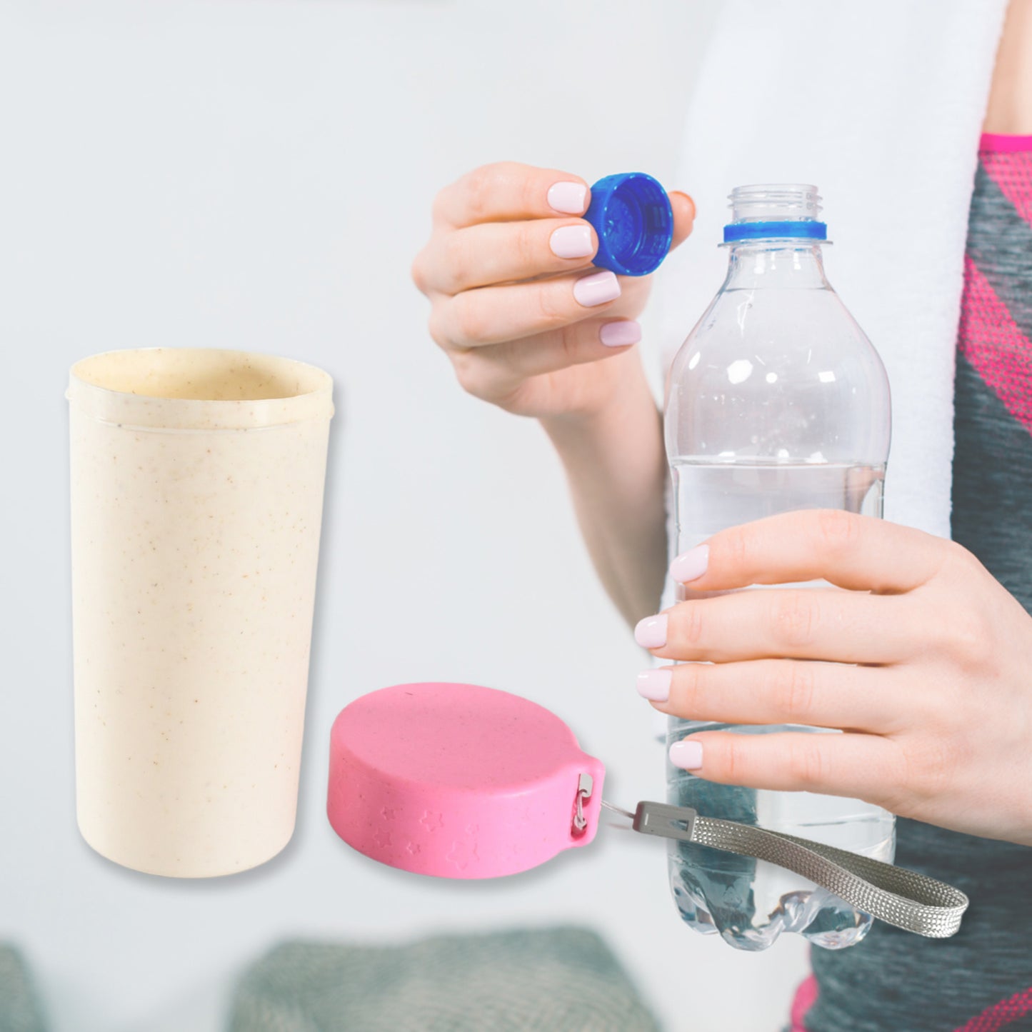 Travel Coffee Cup Portable Water Bottle Wheat Straw Coffee Tea Mug Coffee Mug With Lids For Coffee Tea (300 Ml Approx)