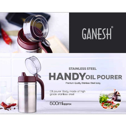 Oil Dispenser Stainless Steel With Small Nozzle 500Ml Oil Container.