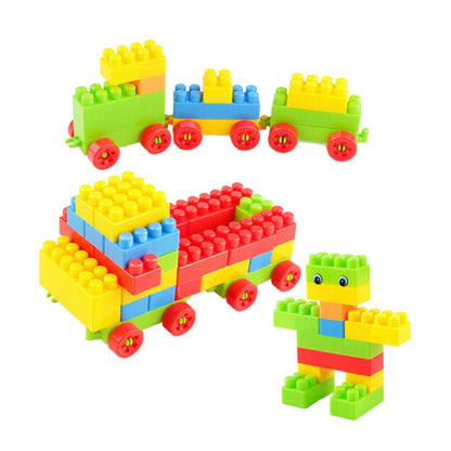 Blocks Set For Kids Play Fun And Learning Blocks For Kids Games For Children Block Game Puzzles Set Boys Children (Multicolor 60 Bricks Blocks)