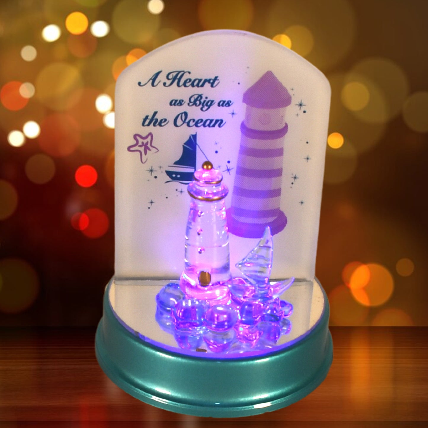 Cutecartoon Lovely Gift Night Light Multi-Color Light Showpiece Valentines Day Gift Cute Anniversary Wedding Birthday Unique Gift Home Decoration Gift Battery Operated (3 Battery Included)