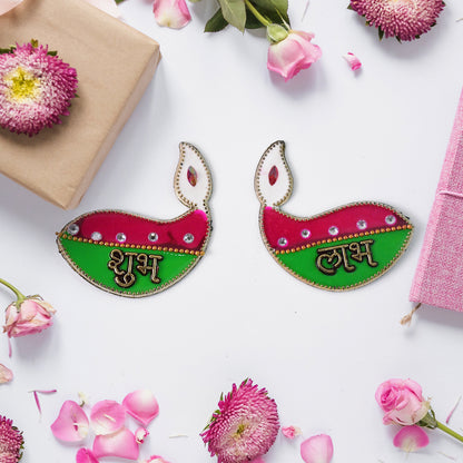 Shubhlabh Diya Shaped Wall Hangings (2 Pc)