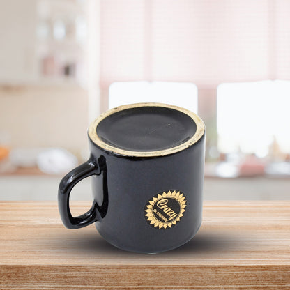 Hideseek Ceramic Tea  Cups With Round Serving Bowl (4 Pcs Set)