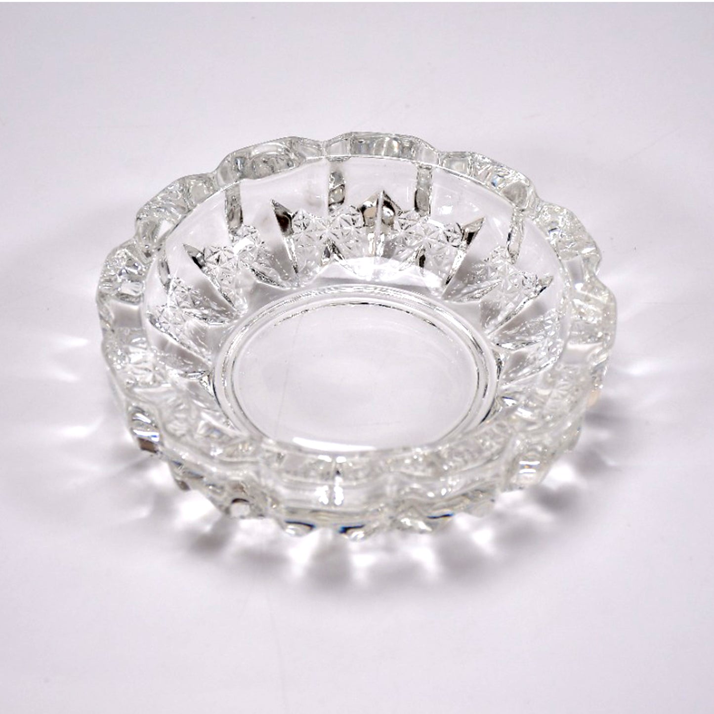 Paricutin Glass Crystal Quality Cigar Cigarette Ashtray Round Tabletop For Home Office Indoor Outdoor Home Decor