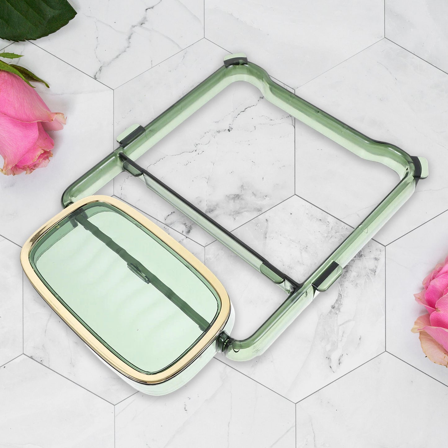 2-In-1 Self-Adhesive Towel Hanger  Soap Holder Stand (1 Pc)