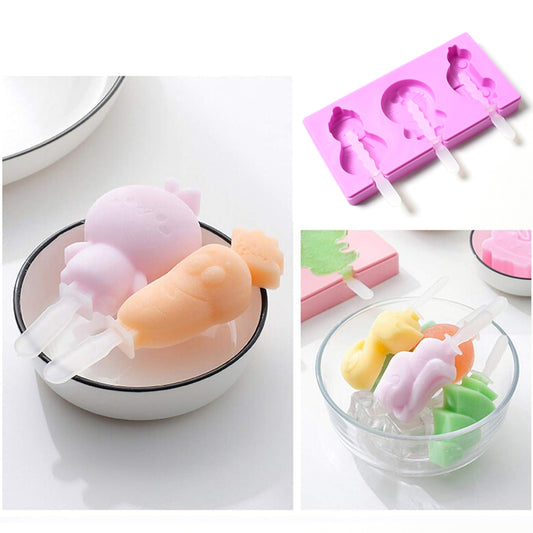 Silicone Popsicle Molds Reusable Ice Cream Molds With Sticks And Lids. A Must-Have Popsicle Mold For Summer.