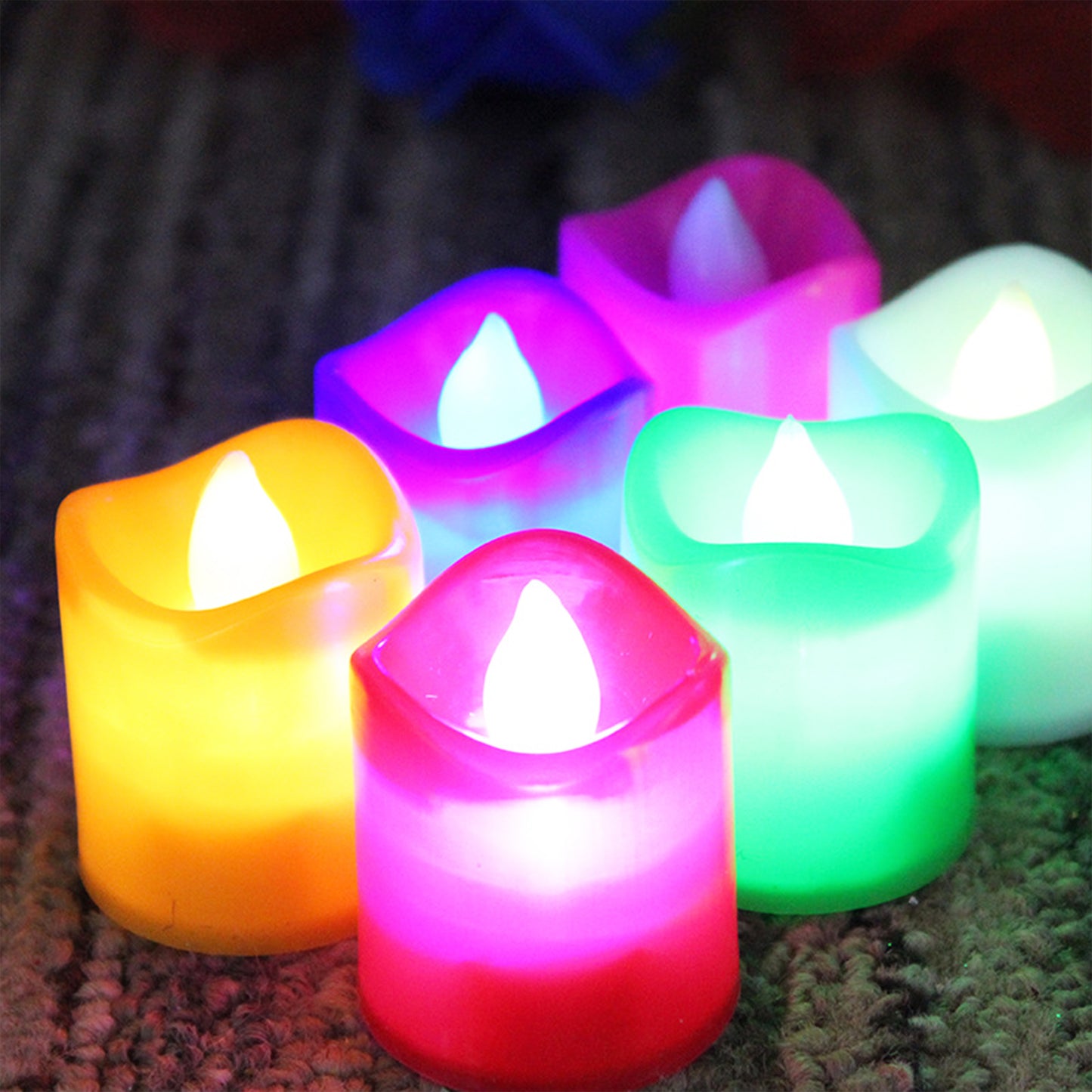 10Pcs Festival Decorative - Led Tealight Candles  Battery Operated Candle Ideal For Party.