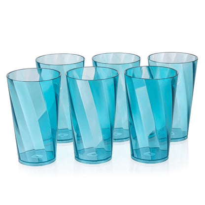 Premium Juice And Water Glasses Set Of 6 Transparent 300Ml Drinking Water Glasses Stylish  Crystal Square Highball Glasses For Water Juice  Cocktails Glass Set Of 6 For Water