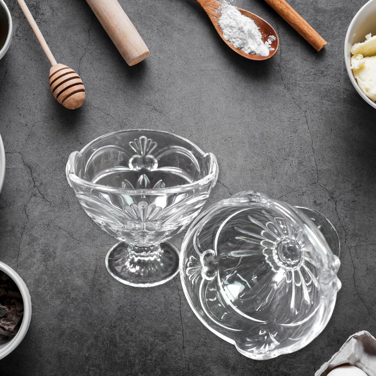 Glassice-Cream Cup Set Home  Kitchen Serving Or Dessert Cup (6 Pcs Set)