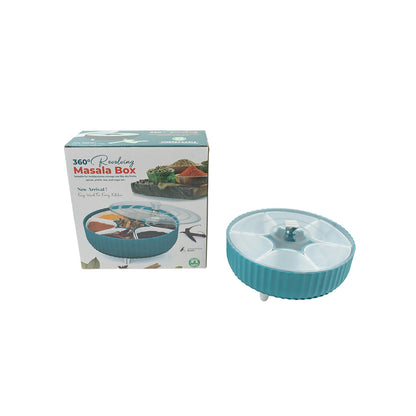 360 Revolving Spice Box  Dry Fruit Box Plastic 7 Compartment Box Suitable For Multipurpose Storage Use Like Dry Fruit  Spices  Pickle  Tea   Sugar Etc Kitchen Use