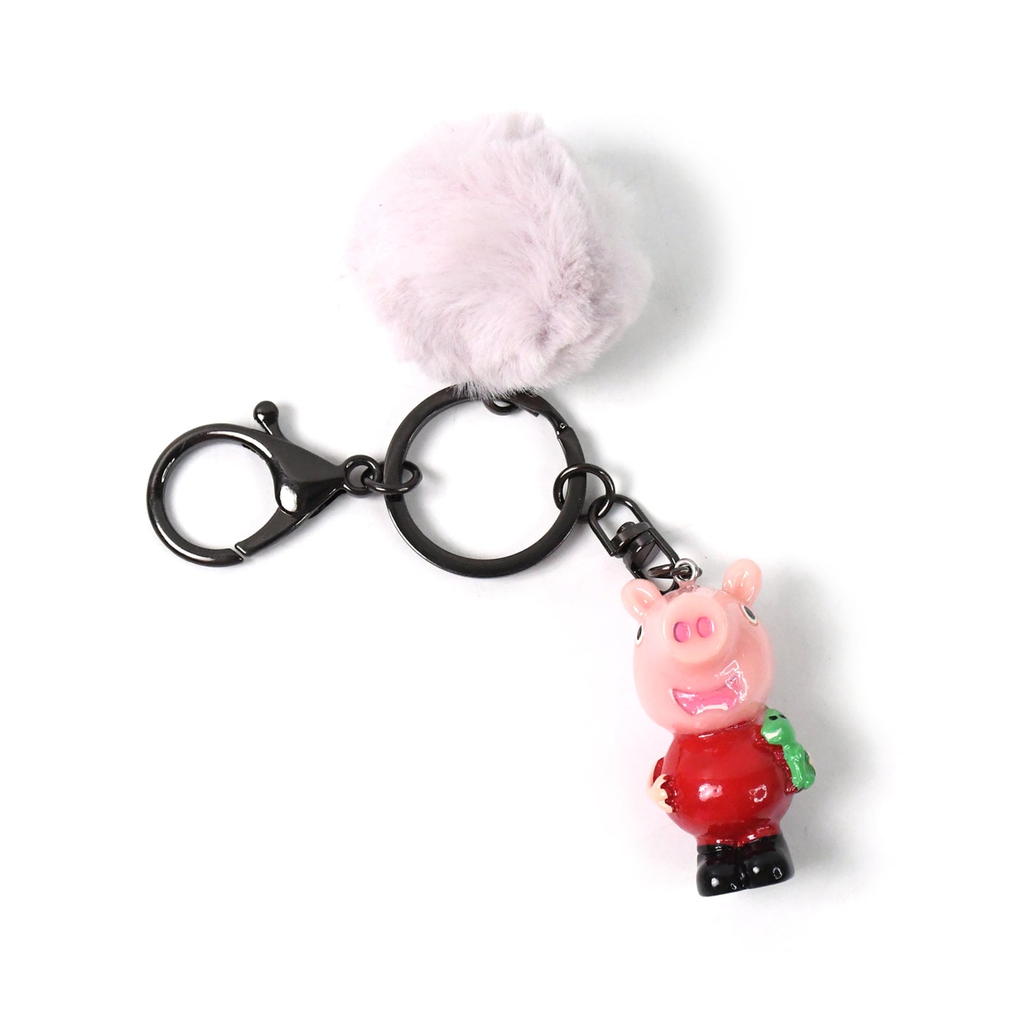 Cutecartoon Keychain With Fluffy Pom (1 Pc  Mix Design)