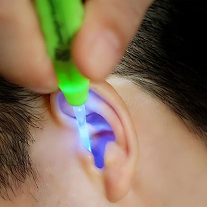 Greenled Flashlight Earpick With Tweezer (1 Pc)