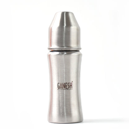 Ganesh Stainless Steel Baby Feeding Bottle Milk Bottle For New Born  Infants  Toddler Up To 3 Years Bfa Free (250 Ml Approx)