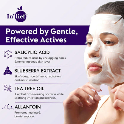 Inlief Salicylic Acid 1 Clarifying  Pore-Refining Facial Sheet Mask (1 Pc)