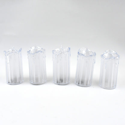 24 Pcflameless And Smokeless Decorative Melting Candles Led Tea Light Candle Flickering Electronic Candle