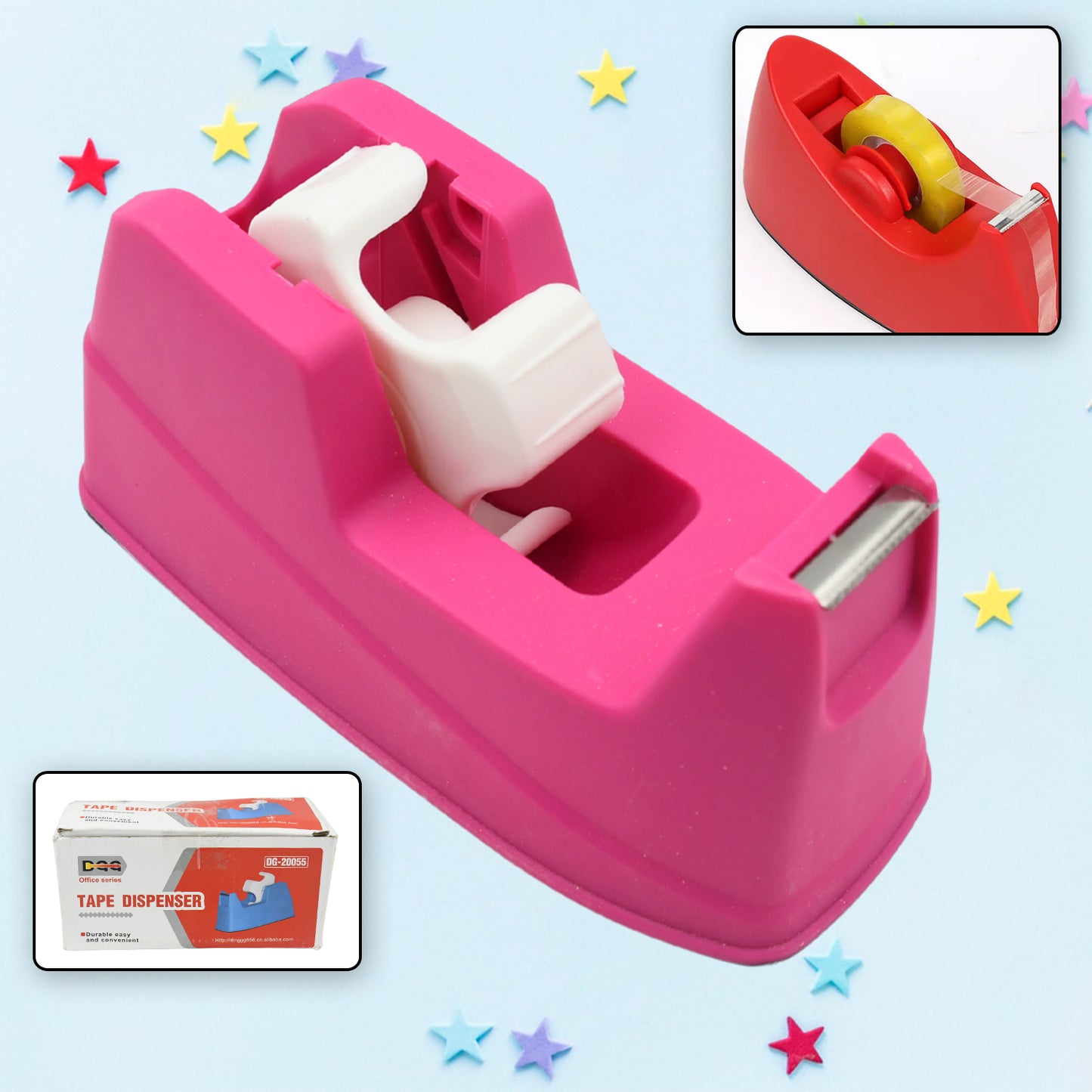 Plastic Tape Dispenser Cutter For Home Office Use Tape Dispenser For Stationary Tape Cutter Packaging Tape (1 Pc  631 Gm)