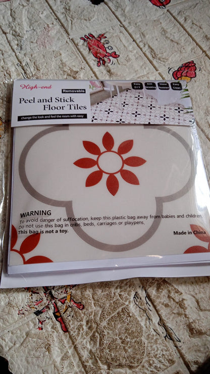 Peeland Stick Floor Tiles Kitchen  Bathroom Backsplash Sticker Detachable Waterproof Diy Tile Stickers For Wall Decoration Tiles Home Decoration (8X8 Inch  10 Pcs Set)