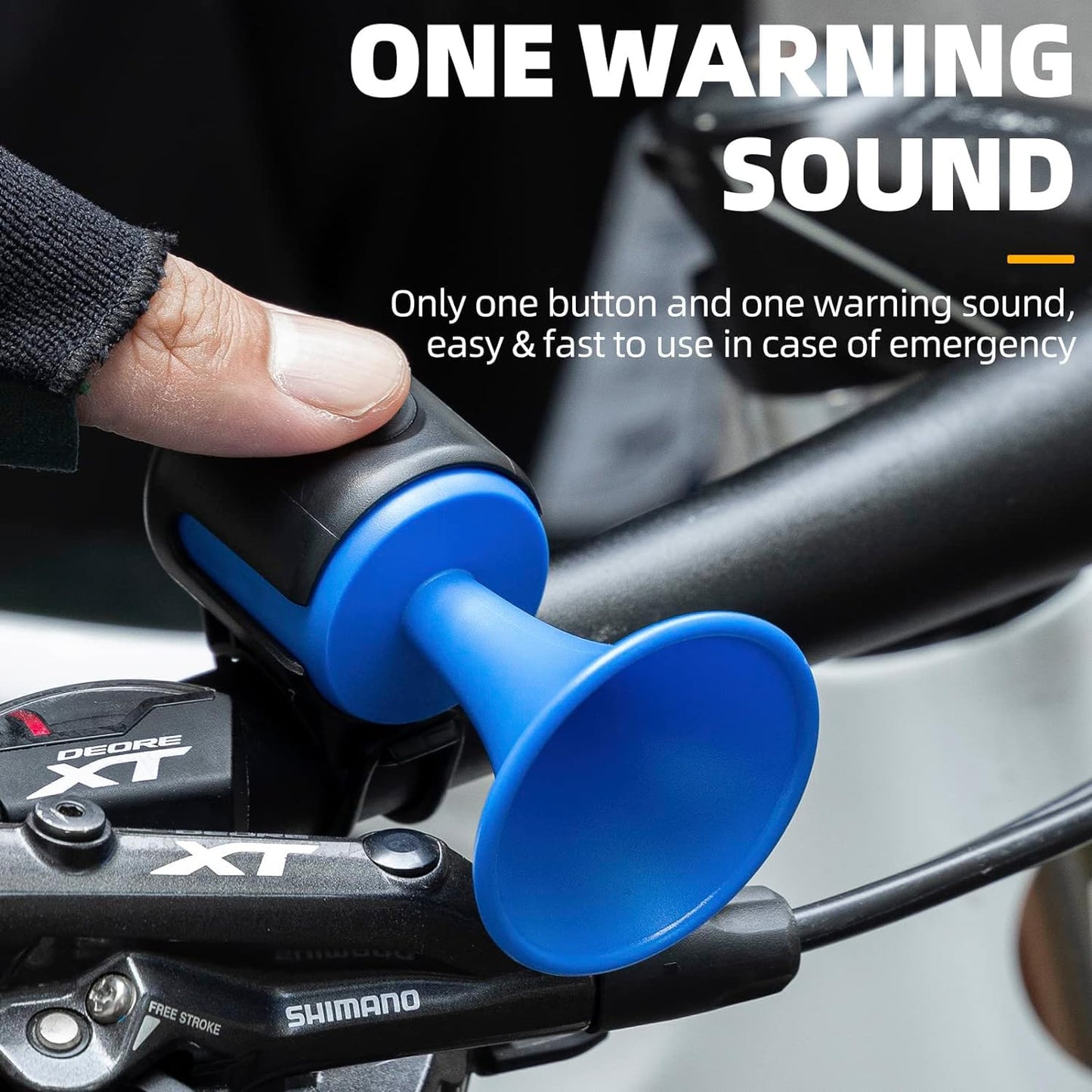 Bicycle Air Horn Loud - 120Db 1 Sound Mode Electronic Bicycle Bellsuper Electric Horn With Long Standby Button Battery Operatedipx4 Waterproof Loud Bell For Adults