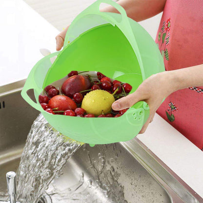 Apexsmart Basket 3In1 Multiuse Fruit And Vegetable Bowl  (1 Pc  Mix Color)