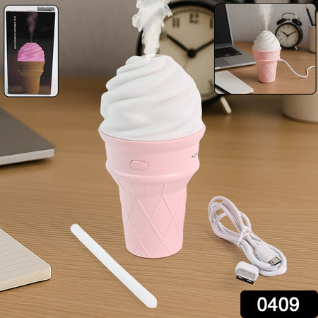 Ice Cream Cone Shape Air Freshener Humidifier (1Pc  Pink)