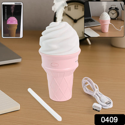 Ice Cream Cone Shape Air Freshener Humidifier (1Pc  Pink)