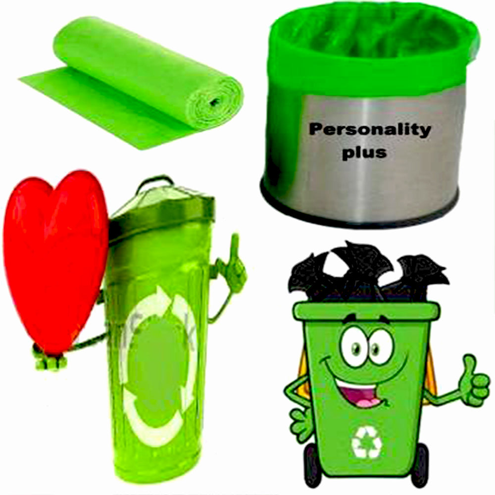 Bio-Degradable Eco Friendly Garbage  Trash Bags Rolls (24X32 Cm  1 Pc  Mix Color)