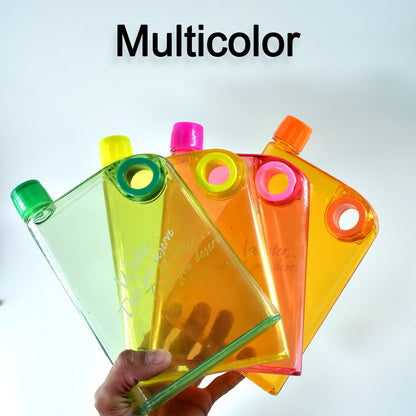 Notebook Style Slim Water Bottle (380 Ml Multicolor)