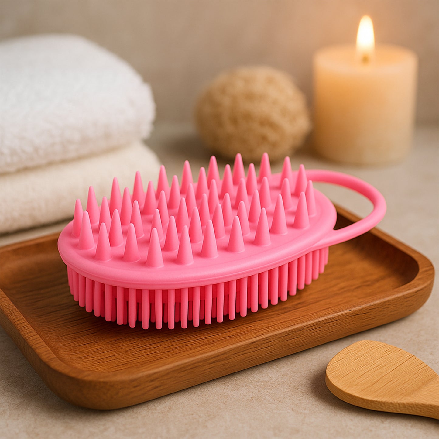 2-In-1 Silicone Soft Bristle Bath Brush