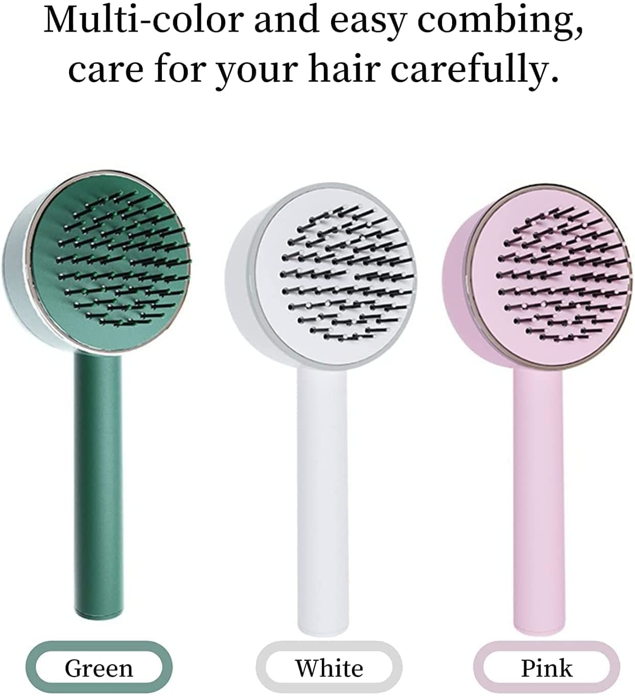 Air Cushion Massage Brush Airbag Massage Comb With Long Handle Self-Cleaning Hair Brush Detangling Anti-Static For All Hair
