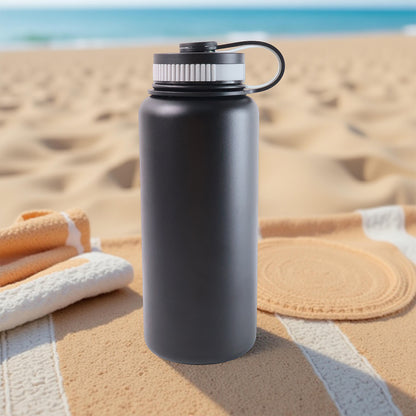 Blackstainless Steel Double Wall Vacuum-Insulated Drink Water Bottle (1000 Ml)