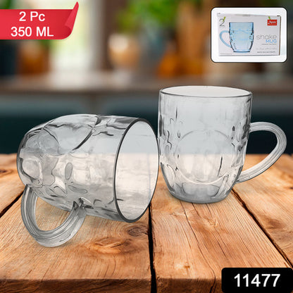 Apexshake Mug Set  2 Pieces Durable Plastic Mugs (350Ml) Approx