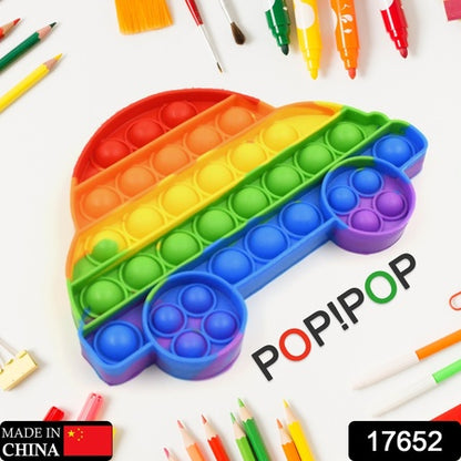 Pop Fidget Toy Push Pop Bubble Fidget Sensory Toy For Kids And Adults Fidget Popper Stress Reliever Sensory Fidget Poppers (Butterfly  Car Shape  1 Pc)
