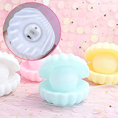 Pearl Shell Night Lamp Decorate Desk Lights Nursery Toy Lamp Led Pearl Shell Night Lights For Bedroom  Home