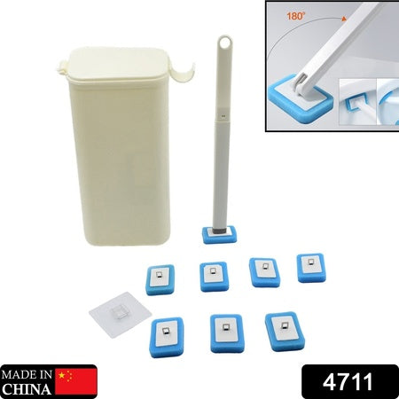 Toilet Brush Wand Toilet Brush Kit With 8 Count Disposable Toilet Refills Heads