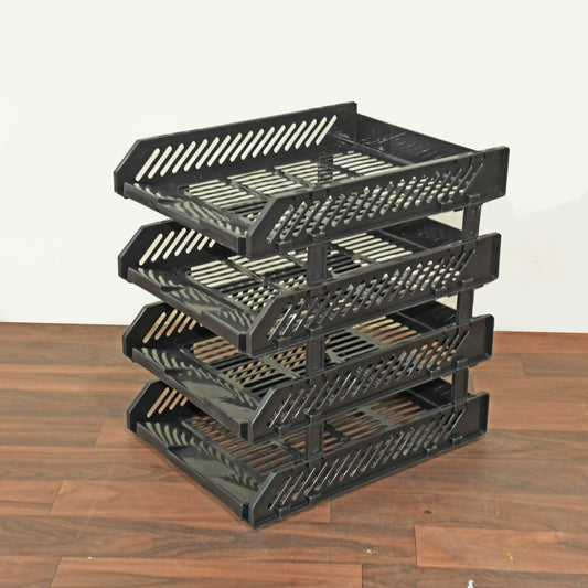 File Cabinets Storage Rack Magazine Newspaper Rack Filing Cabinet Four-Layer File Rack Stacking Rack Desktop File Storage Rack Office Data File Rack Drawer Type Classification Cabinet Desktop File Holder Organizer For Office (4 Layer)