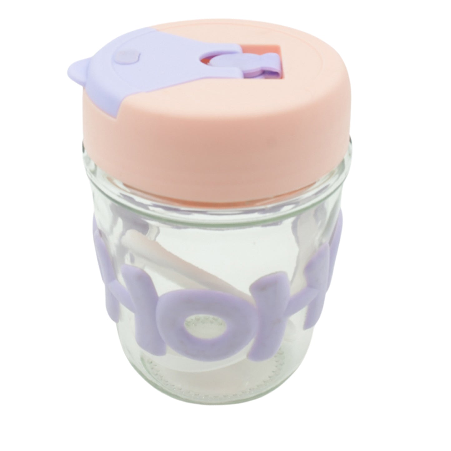 Printed Coffee Cup With Lid And Glass Cup For Tea And Coffee Mug Set Of 1 Glass Cappuccinos Cup Espresso Cup Big Juice Milk Cupgreen Tea Mug Portable Alphabet Water Cups High-Value Coffee Cups 350 Ml